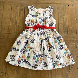 Mini Boden floral linen dress